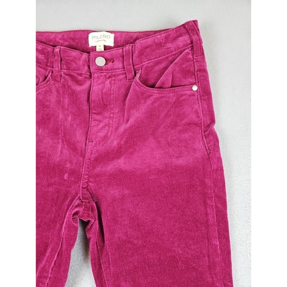 Pilcro Antrhopologie Size 28 High Rise Skinny Corduroy Pants Burgundy - Picture 4 of 12